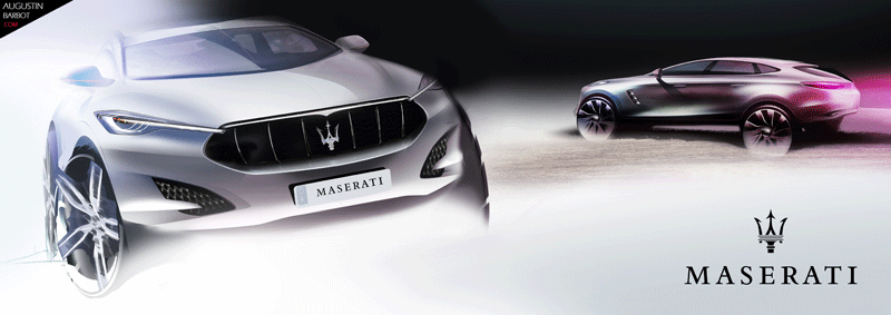 Augustin BARBOT - MASERATI SUV design sketch