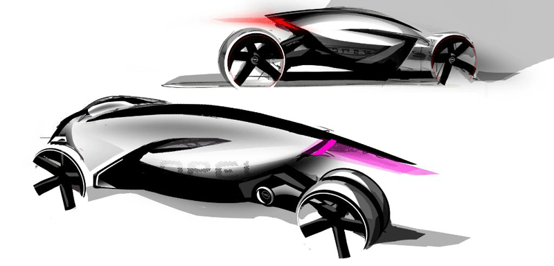 Augustin BARBOT - OPEL RAK-e Concept 2011 IAA Frankfurt Messe Motorshow design sketch